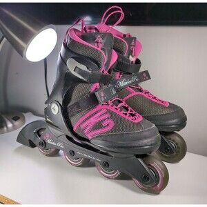 K2 Marlee Pro Adjustable Inline Skates Pink Black Girls Youth US 4-8 EUR 35-40